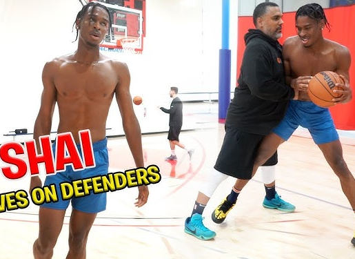 홀로 연습하는 농구 선수의 모습