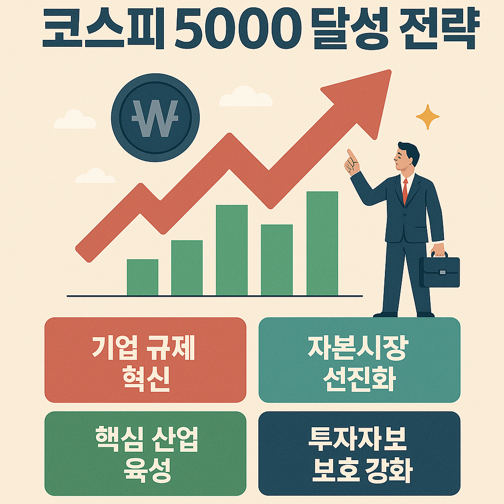 코스피 5000 달성 전략 인포그래픽